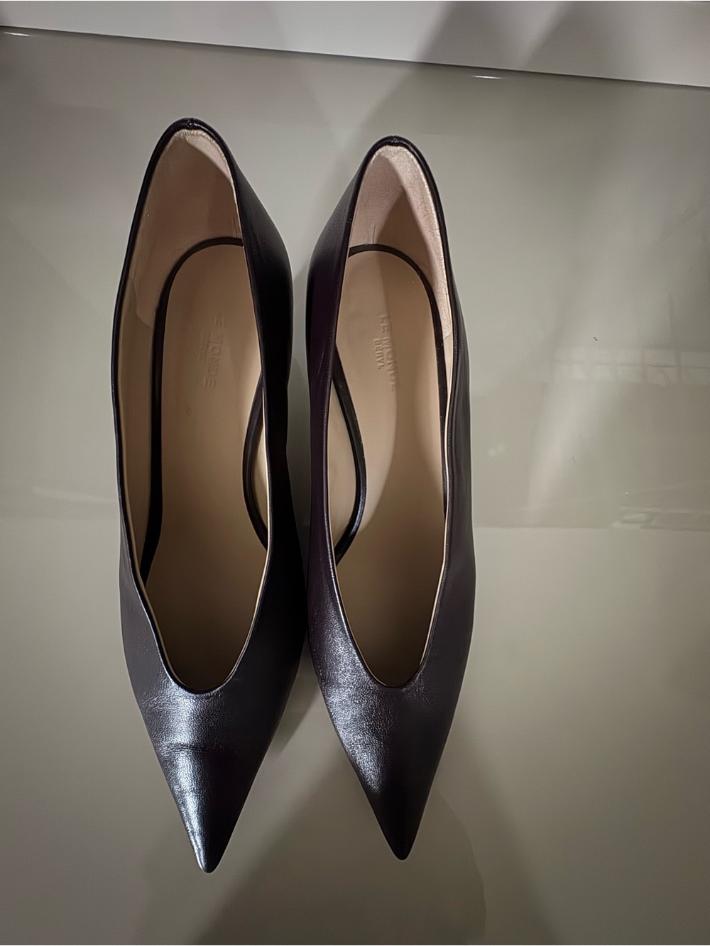 Le Monde Beryl Babouche Kitten Heel Pumps Plum 40.5/10 - Picture 3 of 11